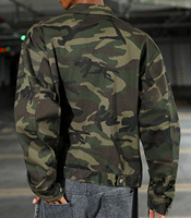 Veste Denim Camouflage Bouton-up Cargo Patch Design Hiver Fermeture Simple Boutonnage Tailles Personnalisées Xs Xl Washed Technics Coat