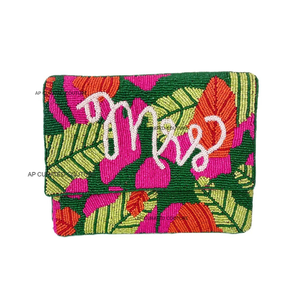 Embragues de lujo hechos a mano con cuentas monedero elegante diseño de moda elegante palmera personalizada accesorio de moda embrague de mano personalizado - Product Image 3