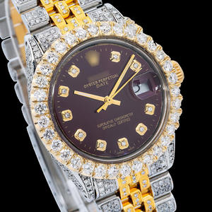 นาฬิกาสายสแตนเลสสุดหรูสำหรับผู้ชายนาฬิกาเคลื่อนไหวอัตโนมัติเพชรโมอิสซาไนต์ญี่ปุ่นรถบัสอาราบิกทนทานต่อน้ำ - Product Image 1