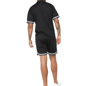Conjunto de Dos Piezas para Hombre, Estilo Urbano, Estampado y Liso, Ropa Deportiva de Verano, Camiseta y Pantalones Cortos, 100% Algodón, Transpirable, 2026 - Product Image 2