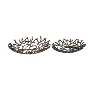 Aluminum Tabletop Decorative Fruit <b>Storage</b> Bowl Twing Style Bowl With Silver Finishing Fruit Serving Bowls - Product Image 5