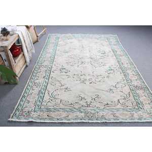 พรมขนาด 6.1x9.4 ฟุต, พรมวินเทจขนาดใหญ่, พรมลายพรางสีขาว - Product Image 2
