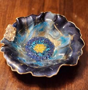 Handmade Epoxy Resin Food <b>Bowl</b> with Artistic Marble Finish for Modern Dining Premium Epoxy Resin Food <b>Bowl</b> for <b>Serving</b> Snacks - Product Image 2