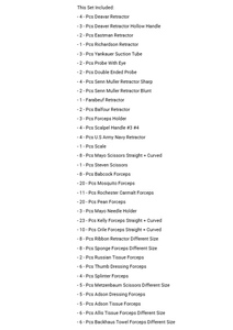 Ensemble d'instruments chirurgicaux de laparotomie en acier inoxydable de 197 pièces, équipement manuel antirouille, y compris chirurgie abdominale CE - Product Image 6
