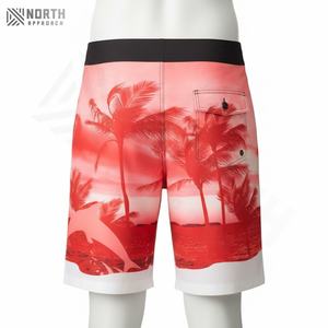 กางเกงขาสั้นชายหาดสำหรับผู้ชายกางเกงขาสั้นวิ่งทำจากผ้าฝ้ายโพลีเอสเตอร์แห้งเร็วระบายอากาศได้ดีพิมพ์โลโก้ตามสั่งสำหรับฤดูร้อน - Product Image 2
