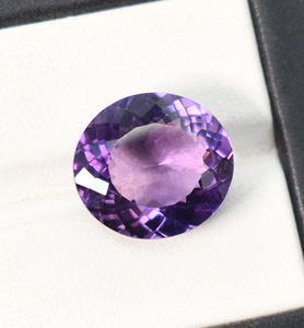 Lab Purple Amethyst Oval <b>Gemstone</b> 11.60 Cts Flawless Lab Amethyst <b>Gemstone</b> 16.5X15X8 mm <b>Loose</b> <b>Gemstone</b> For Jewelry Makings - Product Image 2