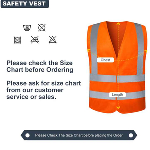 Chaleco de seguridad para trabajadores de alta visibilidad con logotipo de cremallera Logotipo personalizado Ropa DE TRABAJO Chaleco para trabajadores de construcción - Product Image 6