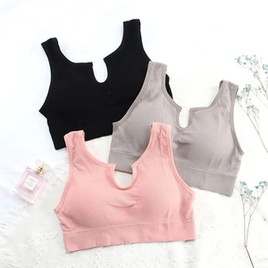 Sujetador deportivo de Yoga en forma de U ecológico XL para mujer, Sexy, de punto suave, sin costuras, ligero, transpirable, de talla grande para adultos - Product Image 3