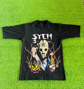 Camiseta Oversize de Algodón 100% Tejido con Efecto Desgastado y Lavado Ácido para Hombre/Unisex, Impresión DTG Personalizada, Logo Personalizable de Alta Calidad - Product Image 2