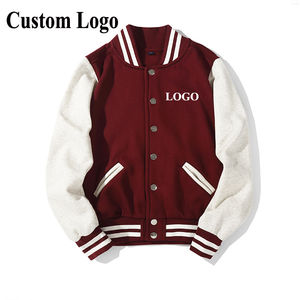 Chaqueta Universitaria de Béisbol Personalizada para Hombre, Estilo Bomber, Cuello Alto, Impermeable, Ecológica, Informal, de Lana - Product Image 3