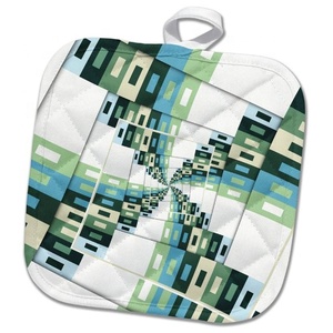 ชายหาดเวนิสสไตล์อินเดียพิมพ์ลายแคลิฟอร์เนียมีฉนวนกันความร้อนกันความร้อนกันลื่น100% ผ้าฝ้ายอินทรีย์ที่จับหม้อที่ผ่านการรับรอง - Product Image 2