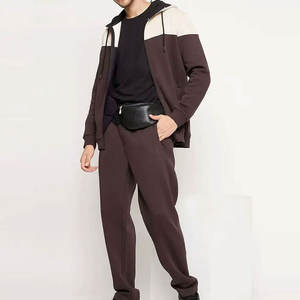 Conjunto de chándal para hombre de mejor diseño, nueva llegada, logotipo bordado de manga completa, tela de lana de algodón 100% de talla grande para invierno - Product Image 4