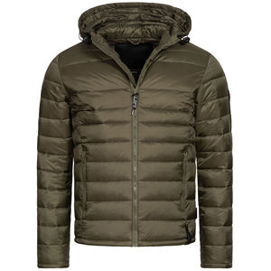 Veste à bulles en polyester personnalisée pour homme, veste d'hiver matelassée pour homme, veste épaisse et chaude à capuche - Product Image 6