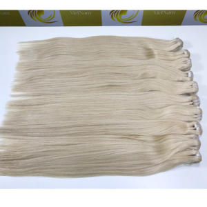 Venta caliente máquina trama 613 blanqueado color Super doble 8-40 pulgadas extensiones de cabello humano crudo cutícula alineada vietnamita - Product Image 3