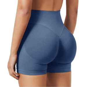 Pantalones cortos de entrenamiento sin costuras personalizados para gimnasio y deporte Fitness patrón sólido - Product Image 5