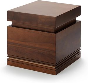 Urne en bois de noyer fabriquée à la main pour cendres humaines Urne décorative en bois de noyer adulte pour cendres adultes mâle et femelle jusqu'à 220 lb - Product Image 1
