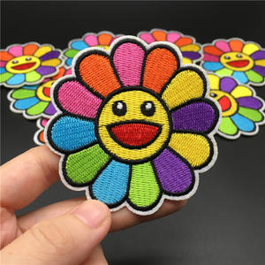 Parche Bordado Personalizado, Parches Termoadhesivos con Rayas, Insignias Decorativas, Parches para Planchar, Adhesivos para Ropa, Apliques de Girasol para Ropa - Product Image 2