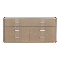 Commode à 6 tiroirs West Kensington en couleur Sea Salt Caramel |   Commode de chambre élégante de style transitoire