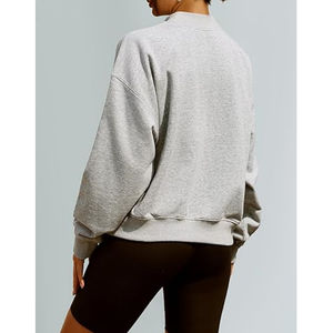 Sudadera Holgada de Forro Polar para Mujer, Personalizada con Bordado, Hombros Caídos, Cuello Alto - Product Image 3