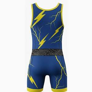 Nuevo Singlet de Lucha Libre Unisex de Alta Calidad en Spandex, Personalizable, Color Sólido, Talla Grande, Impermeable, Transpirable, Sin Tirantes, con Cierre de Broche - Product Image 3