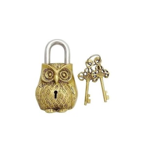 Serrure de sécurité antique Ventures avec deux clés Produit vintage en laiton massif pour la maison/le bureau - Product Image 6