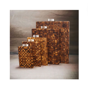 TABLA DE CORTAR DE VERDURAS Y CARNE DE MADERA GRUESA ÚNICA PERSONALIZADA REJILLA PANTERN HERRAMIENTAS DE COCINA DE MADERA DE GRADO PREMIUM - Product Image 3