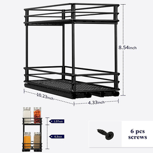 Organizzatore <span class=keywords><strong>per</strong></span> portaspezie estraibile con montaggio laterale da <span class=keywords><strong>cucina</strong></span> facile da montare <span class=keywords><strong>per</strong></span> portaspezie scorrevole <span class=keywords><strong>per</strong></span> armadietto - Product Image 3