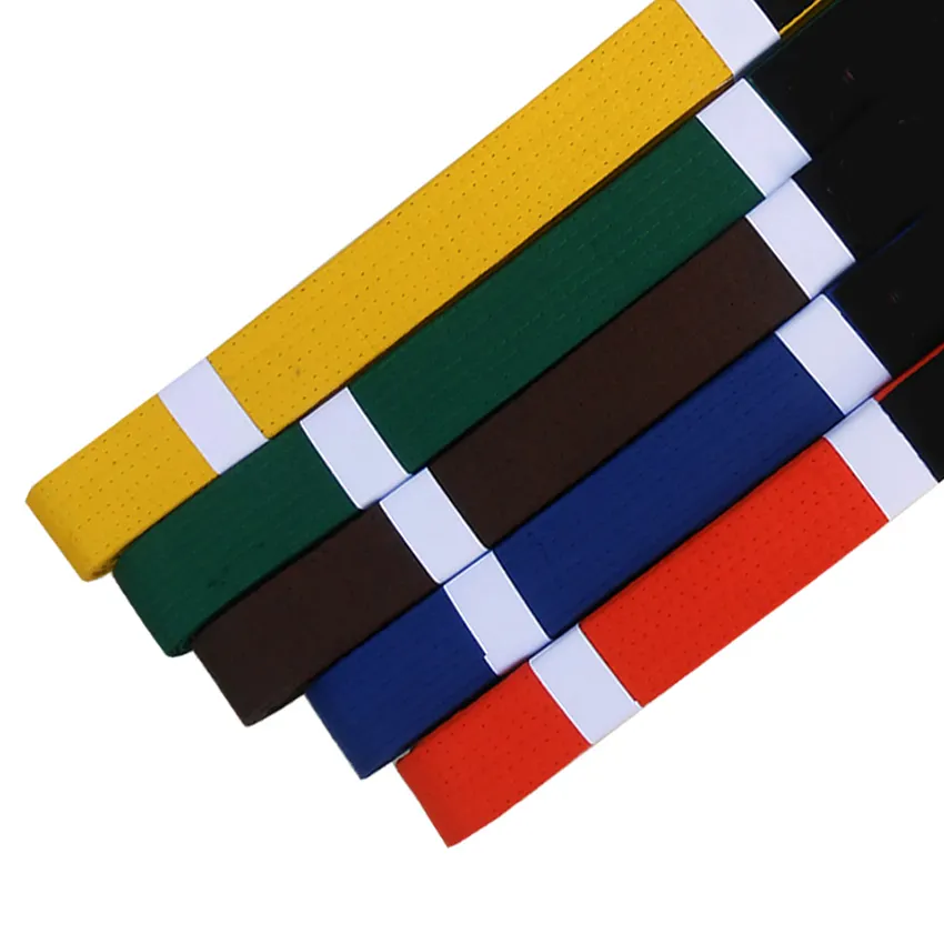 Yeni tekvando Karate dövüş sanatları kemerler ham pamuk spor dayanıklı Unisex özelleştirilmiş boyutu renk