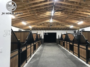 Stalle stable de cheval en bambou de longévité élevée enduite par poudre blanche adaptée aux besoins du client résistant - Product Image 4