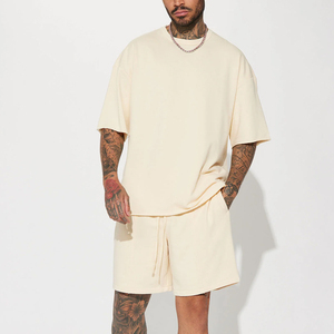 Chándal gráfico personalizado, sudadera de verano con cuello redondo, camiseta y máquina de dos piezas, conjunto de camisetas y pantalones cortos para hombre - Product Image 1