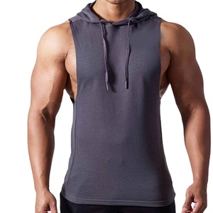 Men Gym <b>Hoodie</b> Breathable OEM Custom Stylish Best Quality Quick Dray Wholesale Customized Color Logo Size <b>Sleeveless</b> <b>Hoodie</b> - Product Image 5