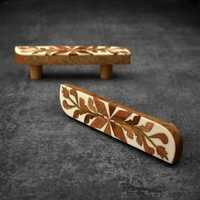 Poignées en bois, laiton et résine, forme rectangulaire, pour armoires et tiroirs, cuisine, commode, écologiques, durables, design moderne FAIZA CRAFT