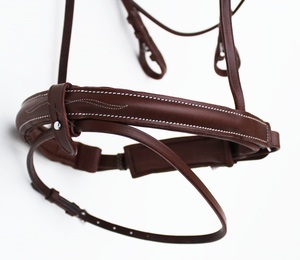 Caballo Snaffle Cuero Brida Fabricante Anatomic Dressage Snaffle Indian Leather - Product Image 3