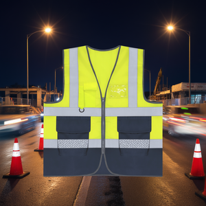 Gilet Riflettente Personalizzabile con Adesivi e Luci Riflettenti Promozionali - Product Image 3