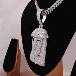 Haute qualité personnalisé glacé jésus Hip Hop pendentif Moissanite diamant pendentif bijoux pour fêtes cadeaux 925 en argent Sterling - Product Image 2
