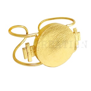 <b>Gold</b> plated Handmade Statement Designer Cuff <b>Bangle</b> India handicraft brass Cuff <b>Bangle</b> <b>Gold</b> Plated <b>Bangles</b> for handmade - Product Image 1