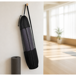 Sac en maille pour tapis de yoga, sac de transport respirant en tissu Oxford avec sangle pour Pilates et fitness - Product Image 2