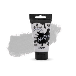 Set 75ml vernice acrilica argento vernici a dita per pittura da DIY tela di vetro certificata EN71 fatta di colore acrilico plastica pigmento - Product Image 1