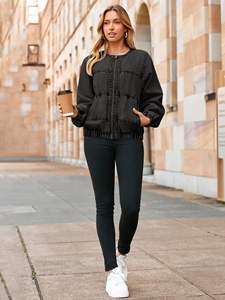 Chaqueta Vaquera de Mujer de Primera Calidad, Superventas, Tendencia Actual, Antiarrugas, Fácil de Lavar - Product Image 6