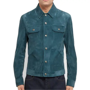 Hot Selling Custom High Quality <b>Leather</b> <b>Shirt</b> Loose Fit Long Sleeve Turn Down Collar Streetwear <b>Leather</b> <b>Shirt</b> for Men's - Product Image 3