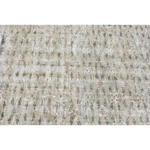 Alfombra turca clásica Vintage Beige 4,2x8,9 pies lana hecha a mano con patrón de pasillo rectangular de retazos alfombra de noche con respaldo de látex - Product Image 5