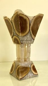 Brûleur à Bakhoor en Bois Naturel Fait Main avec Résine, Brûleur à Encens pour la Décoration de la Maison, Fabriqué en Bois - Product Image 4