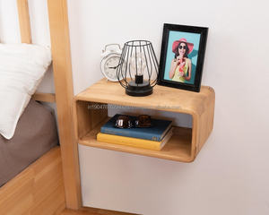 Indian Handmade Eco-Friendly Modern Floating <b>Nightstand</b> 3-Drawer Storage Wall-Mounted Bedroom Living Room Hotel-Style Home Decor - Product Image 6