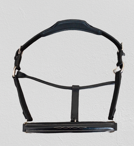 Halter anglais de qualité supérieure demi-muserolle en cuir de qualité supérieure amure équestre pour cheval prix de vente entier - Product Image 1