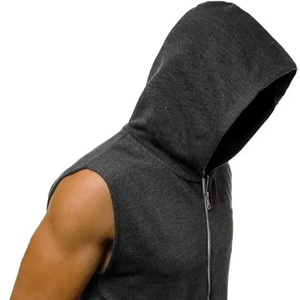 Sweat-shirt zippé en polyester/coton pour homme, coupe classique, sans doublure, fermeture éclair, en molleton, antibactérien, séchage rapide - Product Image 1