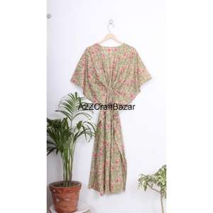 Women's Comfortable Washable Breathable Cotton <b>Kaftan</b> Long Sleepwear for Summer Autumn Spring Evening Gowns for Party Resort - Product Image 2