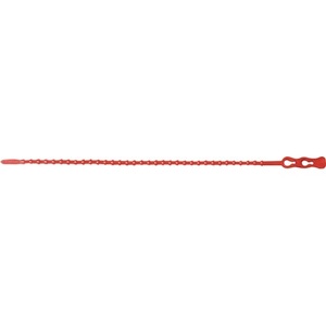 SAPISELCO CLICKTIE Bridas para Cables de 240 mm de Largo y 3.8 mm de Ancho, Polietileno Rojo, 100 Unidades/Bolsa, Accesorio para Gestión de Cables - Product Image 1