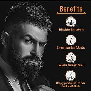 Huile de croissance de barbe biologique en vrac pour hommes avec des huiles essentielles pour une barbe et une moustache plus pleines et plus saines, OEM, étiquette privée, vente en gros - Product Image 2