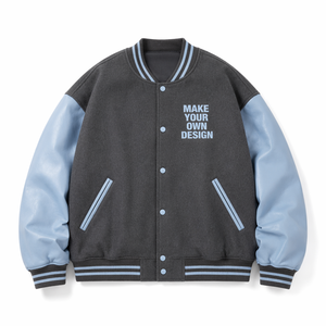 <b>MEN</b> WOMEN CUSTOM WOOL <b>LEATHER</b> LETTERMAN <b>JACKET</b> HIGH QUALITY VARSITY COAT OEM ODM EXPORT FACTORY SUPPLIER - Product Image 1