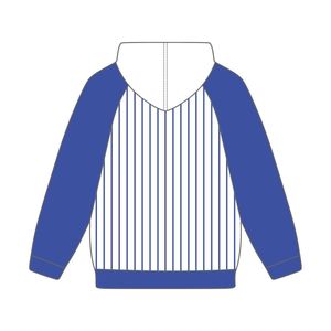 Founding Year 1920 Zeta Phi Beta White Body <b>Blue</b> Raglan Pinstripes Pullover <b>Hoodie</b> Sorority Apparel Custom Divine Nine HBCU - Product Image 3
